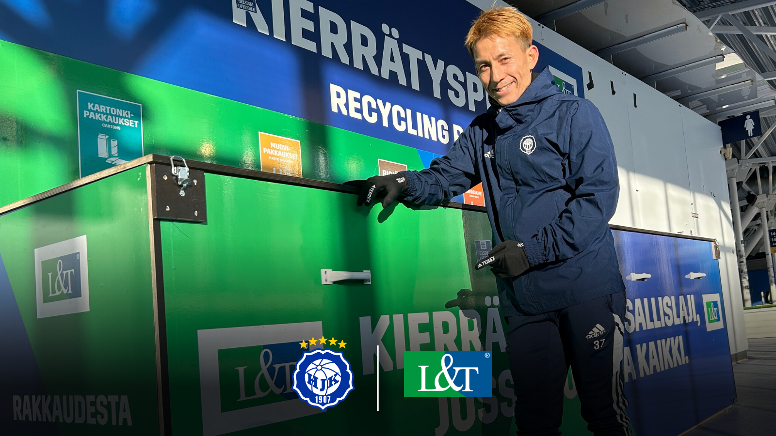 HJK ja Lassila & Tikanoja nostivat Bolt Arenan kierrätysastetta – työ jatkuu ensi kaudella