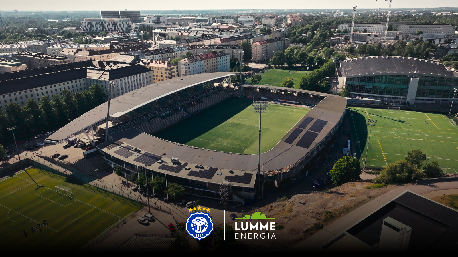 Bolt Arenan odotettu aurinkovoimala valmis tuottamaan sähköä